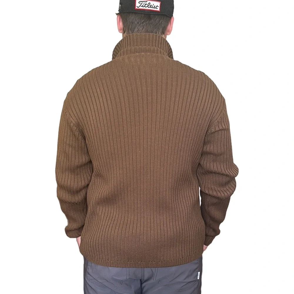 Cubavera Men's Tan Suede and Knit Zip Up Jacket size XL